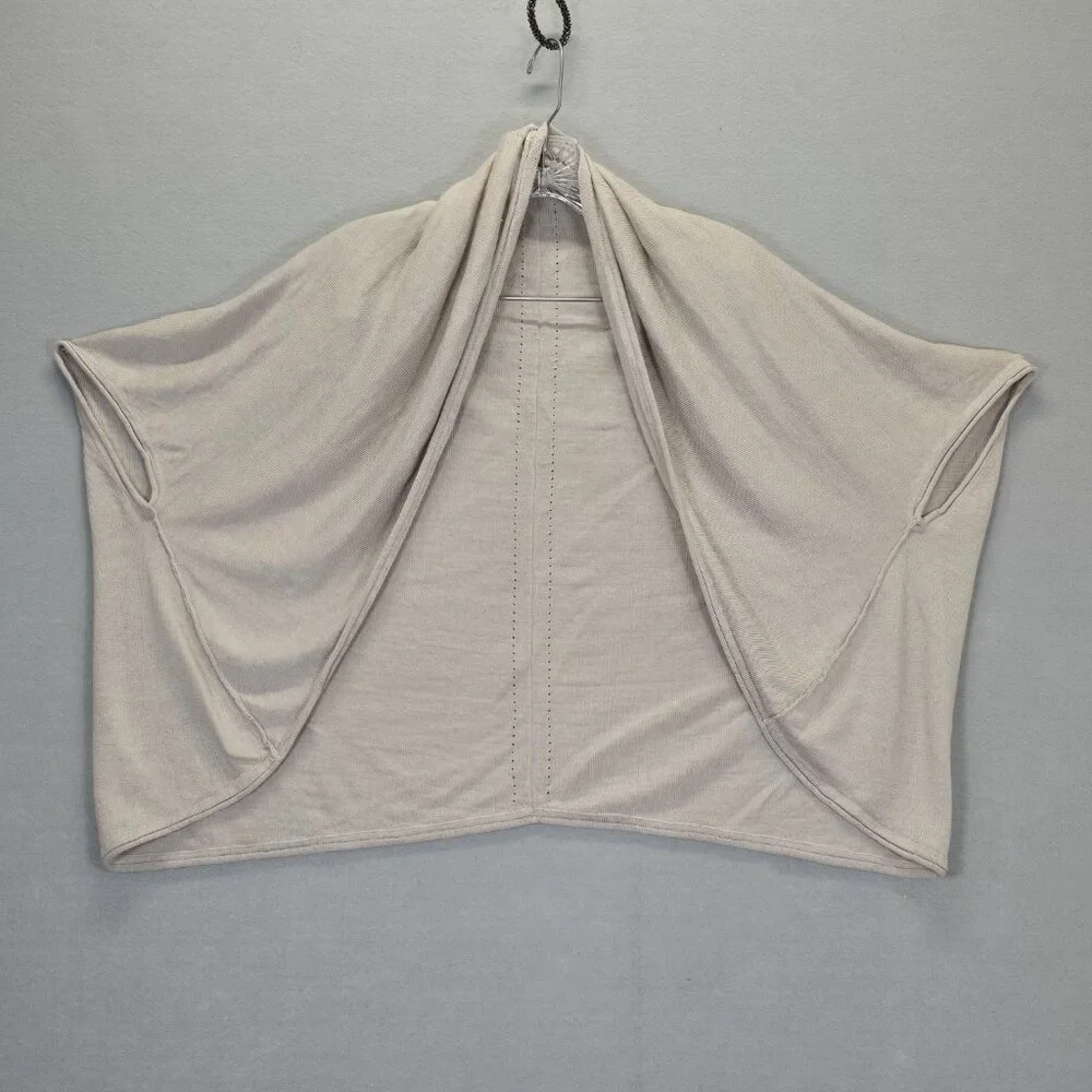 Go Silk Women's Size XS/S Beige Sleeveless Open Front Cardigan